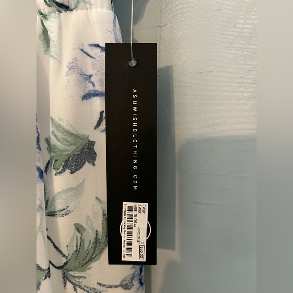 Blue and Green Floral Dress - Picture 3 of 3